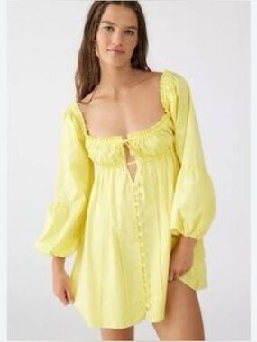 For Love & Lemons | Yellow mini dress XS